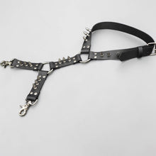 Load image into Gallery viewer, 1" Spike Thigh Harness Garter - Genuine Leather