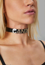 Load image into Gallery viewer, Genuine Leather Stainless Steel Letter Name Fetish Choker