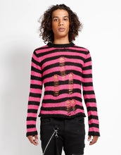 Load image into Gallery viewer, Rag Stripe Sweater in Pink- TRIPP NYC