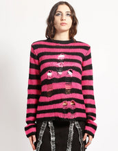 Load image into Gallery viewer, Rag Stripe Sweater in Pink- TRIPP NYC