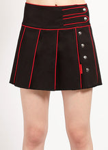 Load image into Gallery viewer, BAND PLEATED SKIRT RED - TRIPP NYC
