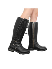 Load image into Gallery viewer, Biker Tall Boots with Black Laces (Women&#39;s Sizing)