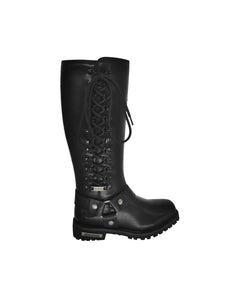 Biker Tall Boots with Black Laces (Women's Sizing)