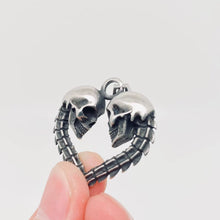 Load image into Gallery viewer, Heart Shape Skull Stainless Steel Pendant