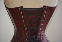 Load image into Gallery viewer, Long Overbust Steel-Boned Corset - Leather