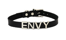 Load image into Gallery viewer, Genuine Leather Stainless Steel Letter Name Fetish Choker