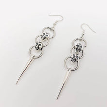 Load image into Gallery viewer, Gothic Skull Pendant Earrings