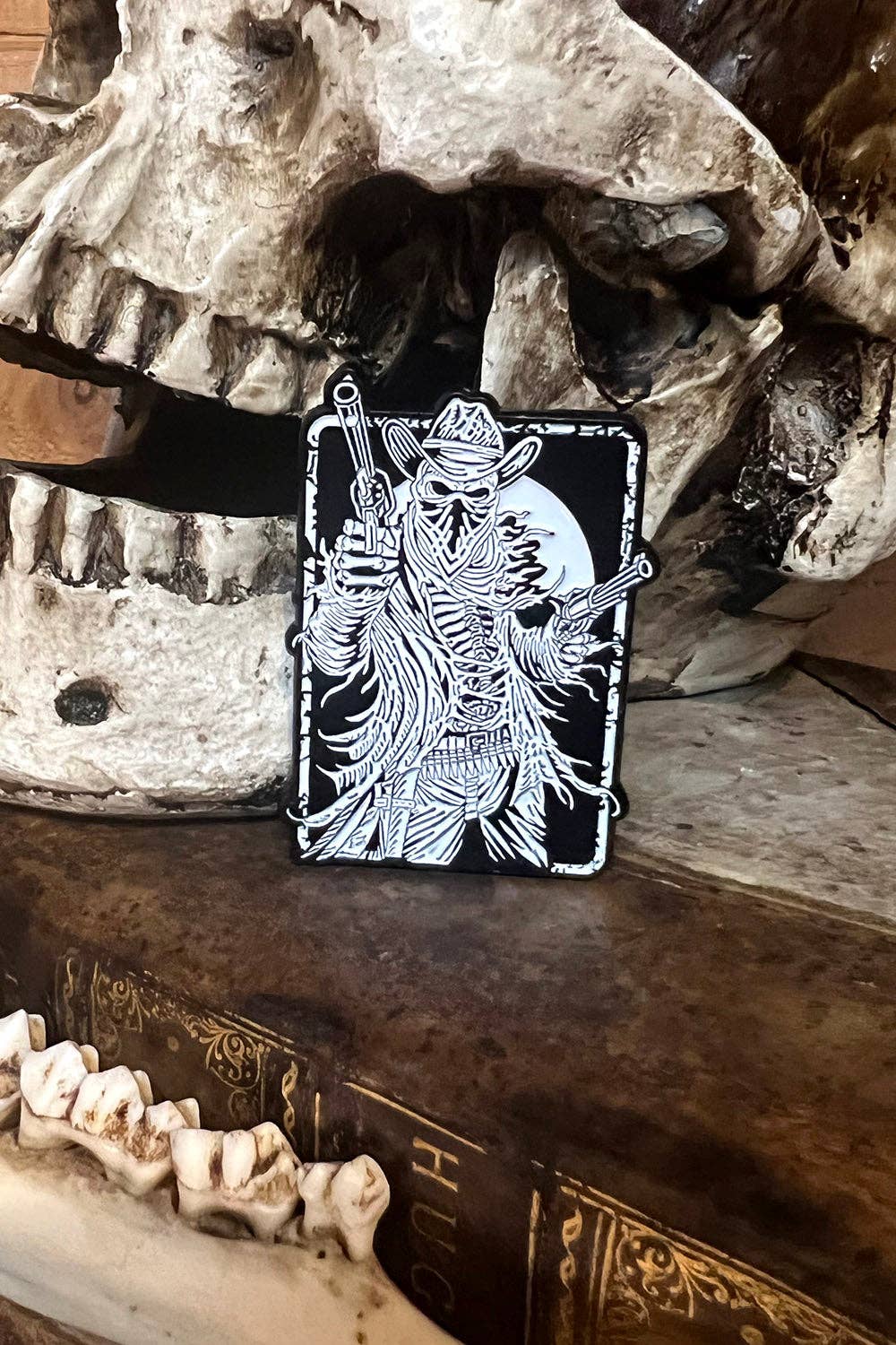 Western Goth Cowboy Enamel Pin