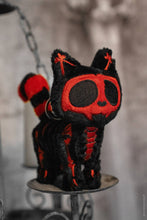 Load image into Gallery viewer, Blood Skelekitty Plush Keychain