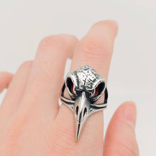 Load image into Gallery viewer, Viking Skull Crow Head Stainless Steel Ring
