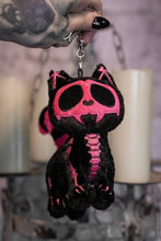Load image into Gallery viewer, Bubblegum Skelekitty Plush Keychain