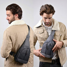 Load image into Gallery viewer, Gray Crossbody Sling Bag Backpack with Adjustable Strap