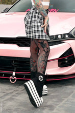 Load image into Gallery viewer, Asymmetric Bat Fishnet Tights