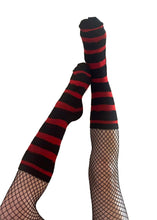 Load image into Gallery viewer, Creepy Crew Socks [Red/Black Stripes]
