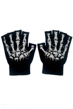 Load image into Gallery viewer, Dead Inside Fingerless Skeleton Gloves