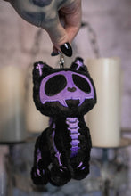 Load image into Gallery viewer, Ultra Violet Skelekitty Plush Keychain