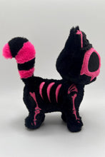 Load image into Gallery viewer, Bubblegum Skelekitty Plush Keychain