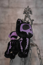 Load image into Gallery viewer, Ultra Violet Skelekitty Plush Keychain