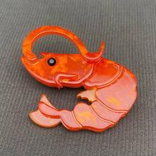 Load image into Gallery viewer, Acrylic Shrimp Brooch