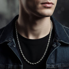 Load image into Gallery viewer, Stainless Steel Rope Chain Necklace - 7 MM