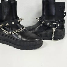 Load image into Gallery viewer, 1" Spike Genuine Leather Boot Strap