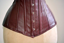Load image into Gallery viewer, Long Overbust Steel-Boned Corset - Leather