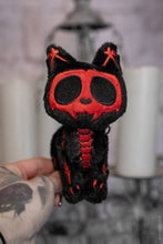 Load image into Gallery viewer, Blood Skelekitty Plush Keychain