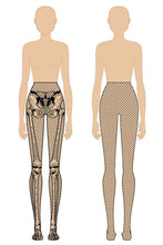 Load image into Gallery viewer, Skeleton Fishnet Tights