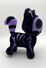 Load image into Gallery viewer, Ultra Violet Skelekitty Plush Keychain