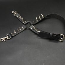 Load image into Gallery viewer, 1" Spike Thigh Harness Garter - Genuine Leather