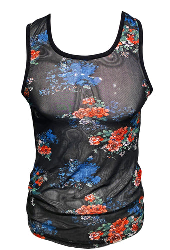 Floral Mesh Tank