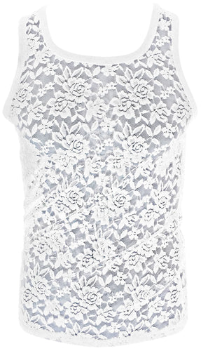 Lace Tank - White