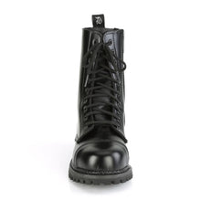 Load image into Gallery viewer, DEMONIA Riot-10 Black Leather Boots