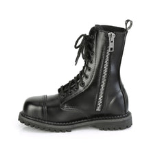 Load image into Gallery viewer, DEMONIA Riot-10 Black Leather Boots