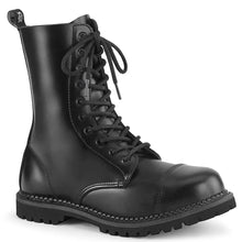 Load image into Gallery viewer, DEMONIA Riot-10 Black Leather Boots