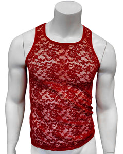 Lace Tank - Dark Red – Twin Cities Leather