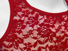 Load image into Gallery viewer, Lace Tank - Dark Red