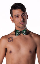 Load image into Gallery viewer, Leather Hanky Bandanna Print Bowtie