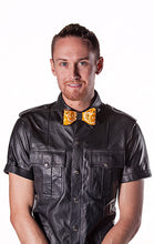 Load image into Gallery viewer, Leather Hanky Bandanna Print Bowtie
