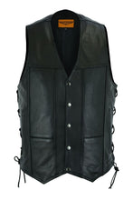 Load image into Gallery viewer, Plain Biker Vest with Side Laces