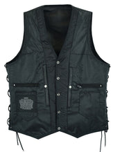 Load image into Gallery viewer, Plain Biker Vest with Side Laces