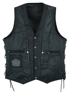 Plain Biker Vest with Side Laces