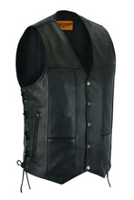 Load image into Gallery viewer, Plain Biker Vest with Side Laces
