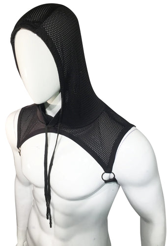 Hooded Harness - Black Sports Mesh