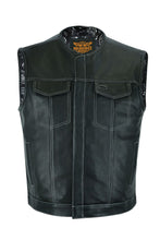 Load image into Gallery viewer, Zippered Biker Club Vest - Black Hanky Liner