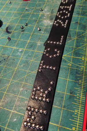 Back of Studded Title Belt