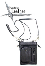 Load image into Gallery viewer, Leather Multi-Pocket Belt Bag
