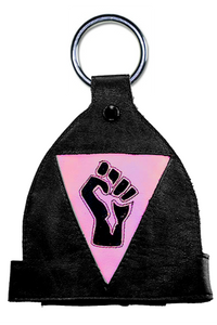 Resist Fist Queer Leather Armband Brassard