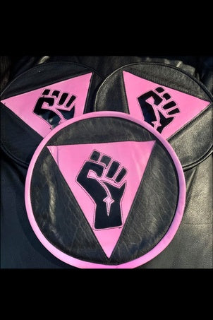 Resist Fist Queer Leather Back Patch