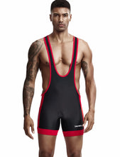 Load image into Gallery viewer, Sport Wrestling Singlet - Black